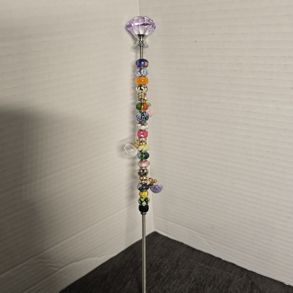 Fairy Garden Stake Light Catcher Beaded